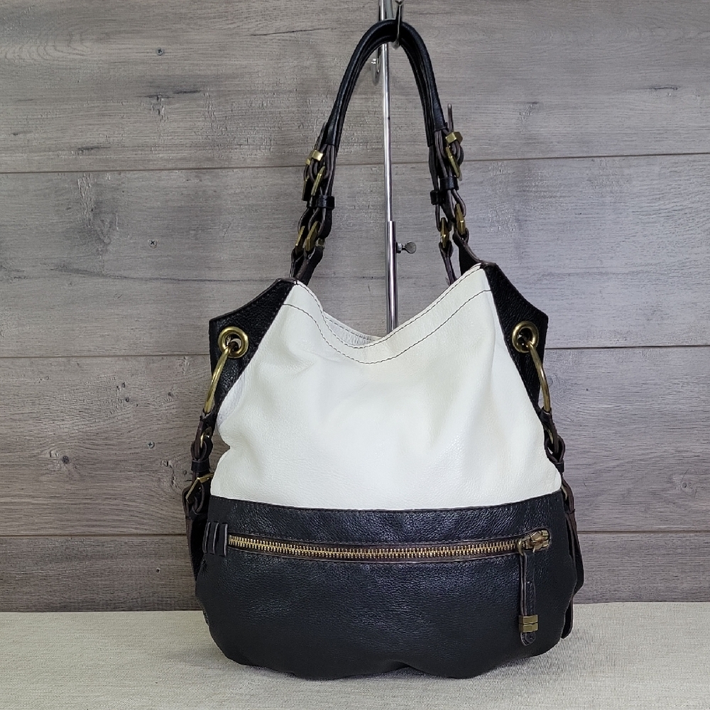 OrYANY Two-Tone Brown and White Women's Crossbody Shoulder Bag